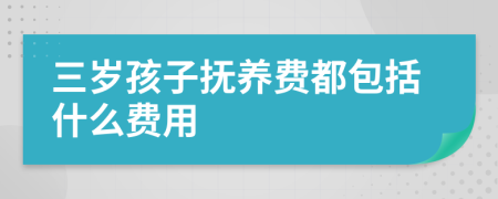 三岁孩子抚养费都包括什么费用