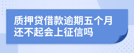 质押贷借款逾期五个月还不起会上征信吗