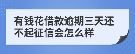 有钱花借款逾期三天还不起征信会怎么样