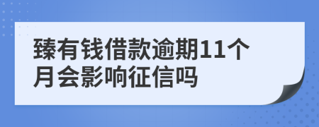 臻有钱借款逾期11个月会影响征信吗