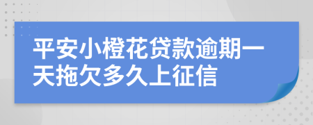 平安小橙花贷款逾期一天拖欠多久上征信