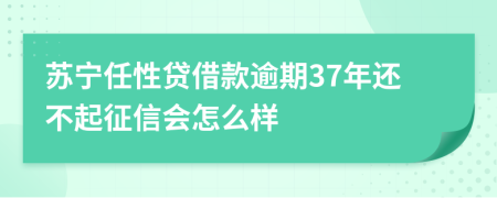 苏宁任性贷借款逾期37年还不起征信会怎么样