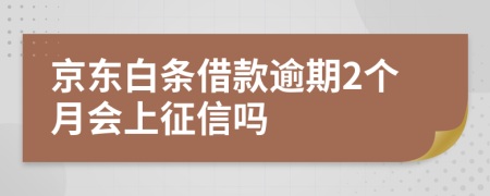 京东白条借款逾期2个月会上征信吗