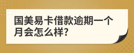 国美易卡借款逾期一个月会怎么样?