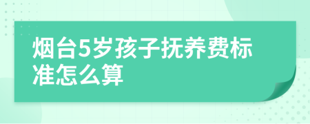 烟台5岁孩子抚养费标准怎么算