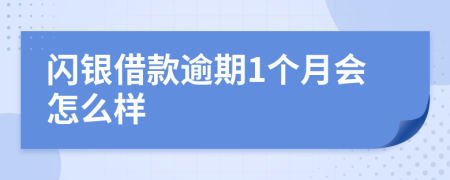闪银借款逾期1个月会怎么样