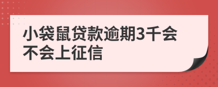 小袋鼠贷款逾期3千会不会上征信