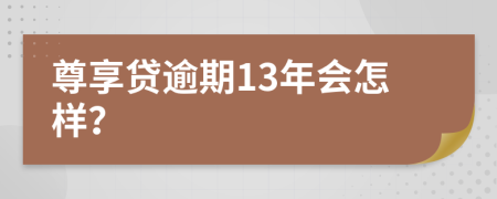 尊享贷逾期13年会怎样？