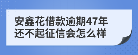 安鑫花借款逾期47年还不起征信会怎么样