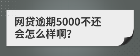 网贷逾期5000不还会怎么样啊？