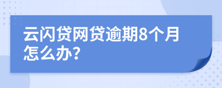 云闪贷网贷逾期8个月怎么办？