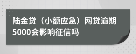 陆金贷（小额应急）网贷逾期5000会影响征信吗