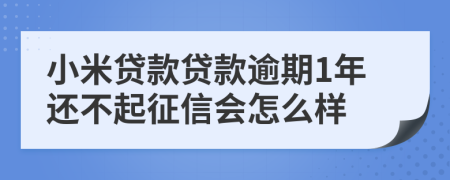 小米贷款贷款逾期1年还不起征信会怎么样
