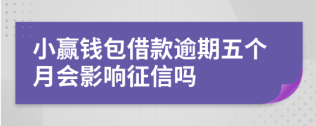 小赢钱包借款逾期五个月会影响征信吗