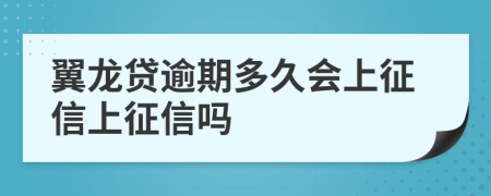 翼龙贷逾期多久会上征信上征信吗