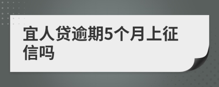 宜人贷逾期5个月上征信吗