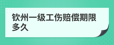钦州一级工伤赔偿期限多久