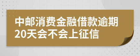 中邮消费金融借款逾期20天会不会上征信