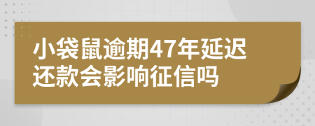 小袋鼠逾期47年延迟还款会影响征信吗