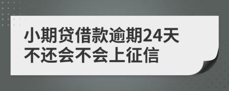 小期贷借款逾期24天不还会不会上征信