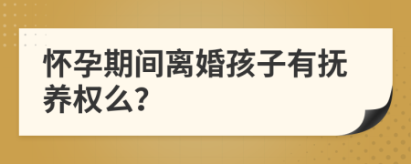 怀孕期间离婚孩子有抚养权么？