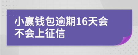 小赢钱包逾期16天会不会上征信