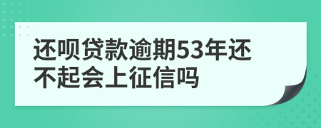 还呗贷款逾期53年还不起会上征信吗