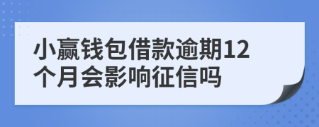 小赢钱包借款逾期12个月会影响征信吗