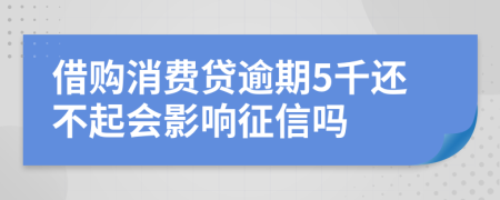 借购消费贷逾期5千还不起会影响征信吗