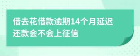 借去花借款逾期14个月延迟还款会不会上征信