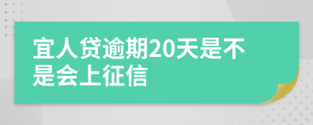 宜人贷逾期20天是不是会上征信