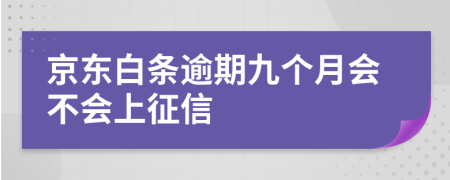 京东白条逾期九个月会不会上征信