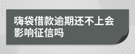 嗨袋借款逾期还不上会影响征信吗