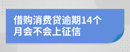 借购消费贷逾期14个月会不会上征信