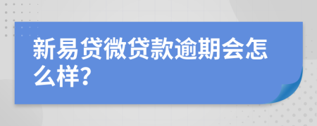 新易贷微贷款逾期会怎么样？