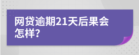 网贷逾期21天后果会怎样？