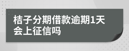 桔子分期借款逾期1天会上征信吗