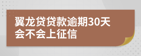 翼龙贷贷款逾期30天会不会上征信