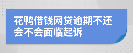 花鸭借钱网贷逾期不还会不会面临起诉