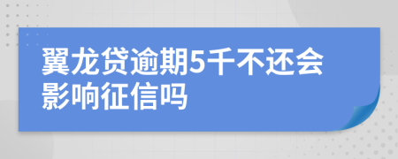 翼龙贷逾期5千不还会影响征信吗