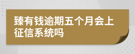 臻有钱逾期五个月会上征信系统吗