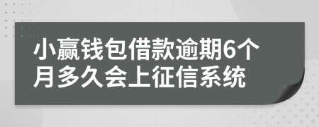 小赢钱包借款逾期6个月多久会上征信系统