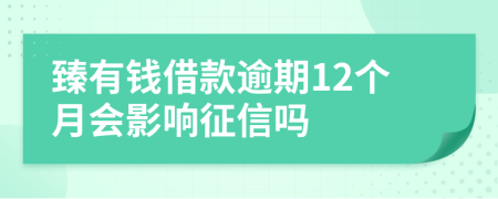 臻有钱借款逾期12个月会影响征信吗