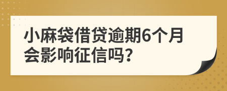 小麻袋借贷逾期6个月会影响征信吗？