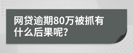 网贷逾期80万被抓有什么后果呢？