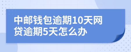 中邮钱包逾期10天网贷逾期5天怎么办