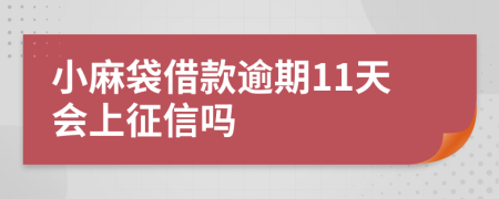 小麻袋借款逾期11天会上征信吗