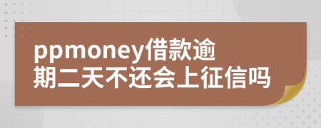 ppmoney借款逾期二天不还会上征信吗