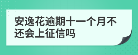 安逸花逾期十一个月不还会上征信吗