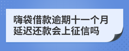 嗨袋借款逾期十一个月延迟还款会上征信吗